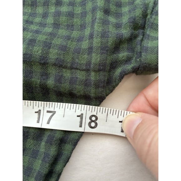 Pact Organic Cotton Short Sleeve Midi Dress Plaid Sz M Green Coastal Modest - Picture 7 of 9